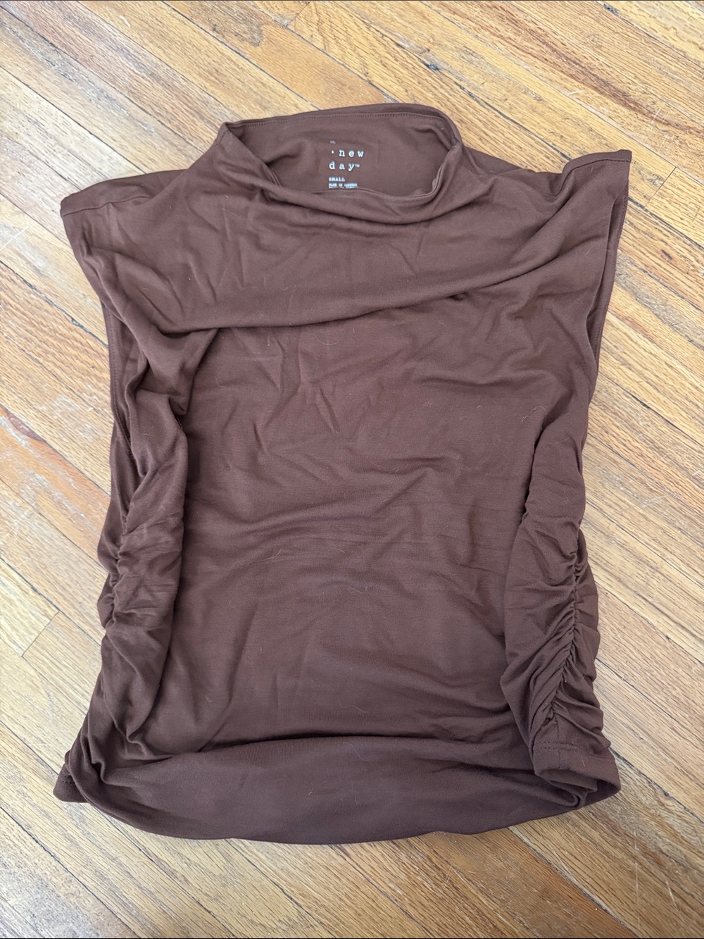 a new day Brown Mock Neck Sleeveless Camisole